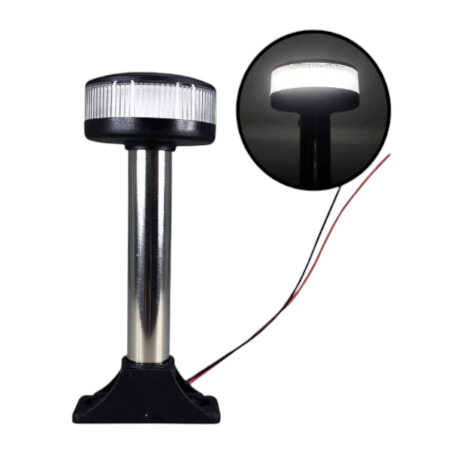 Pactrade Marine Boat LED All Round Anchor Navigation Light SS Pole 6" H (150.6mm) USCG 2 NM