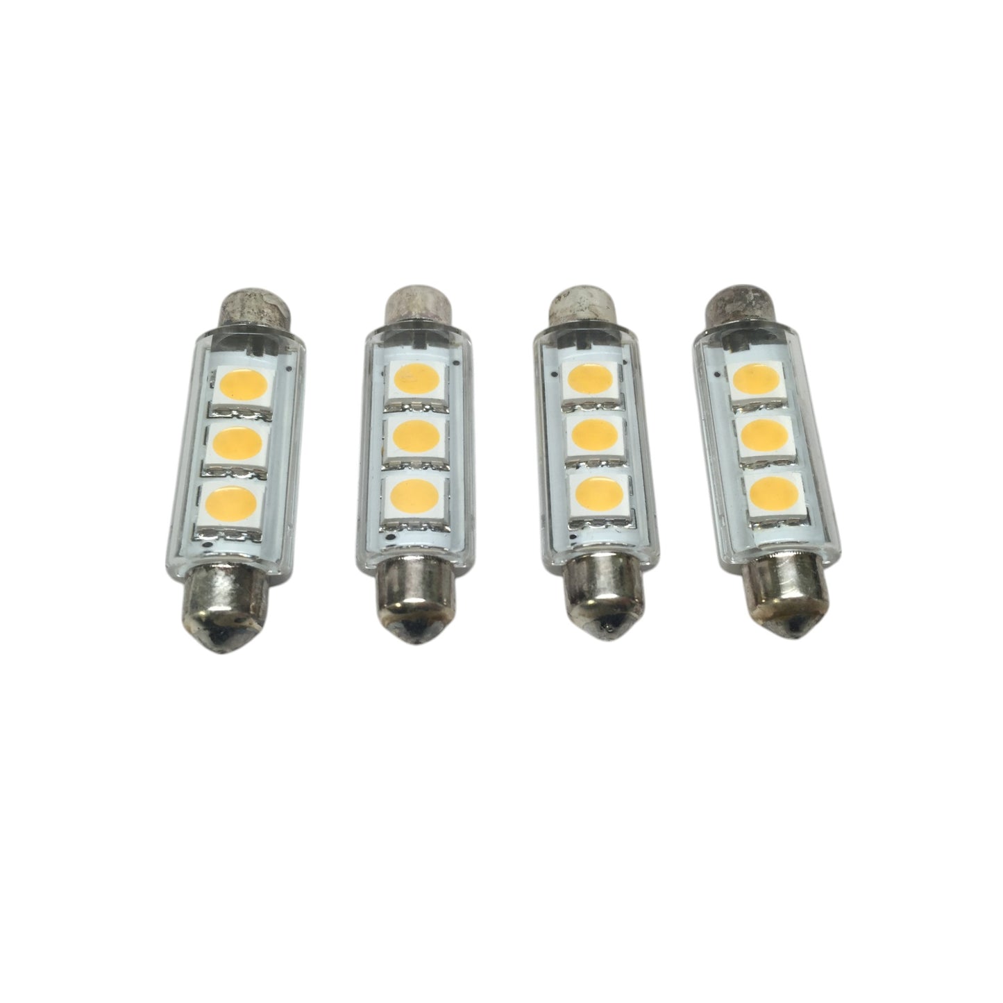 4 PCS Pactrade Marine Auto RV Trailer Bus Vehicle LED Bulb Festoon Type Warm White Light