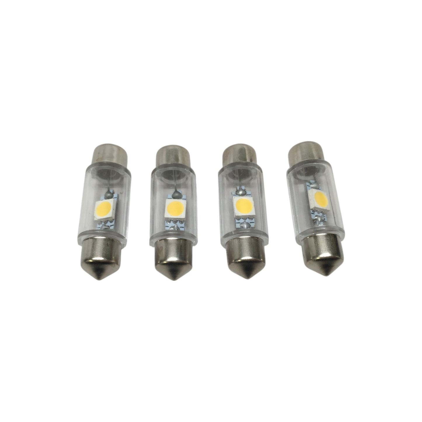Pactrade Marine 4PCS Boat RV Auto Car Trailer Bus Part LED 1 Bulb Festoon Type Warm White