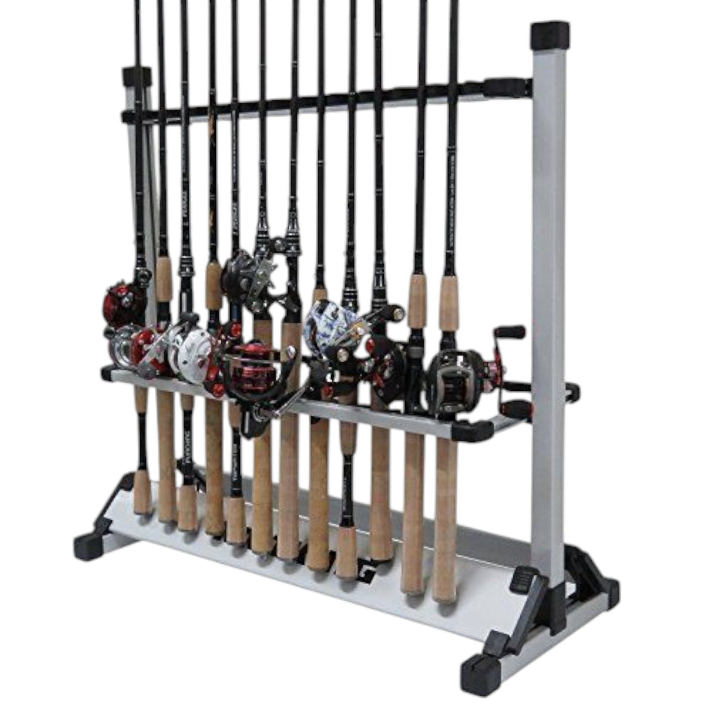Pactrade Marine Aluminum Alloy Fishing Rod Vertical Portable Holder 24 Rack Boat Garage Home