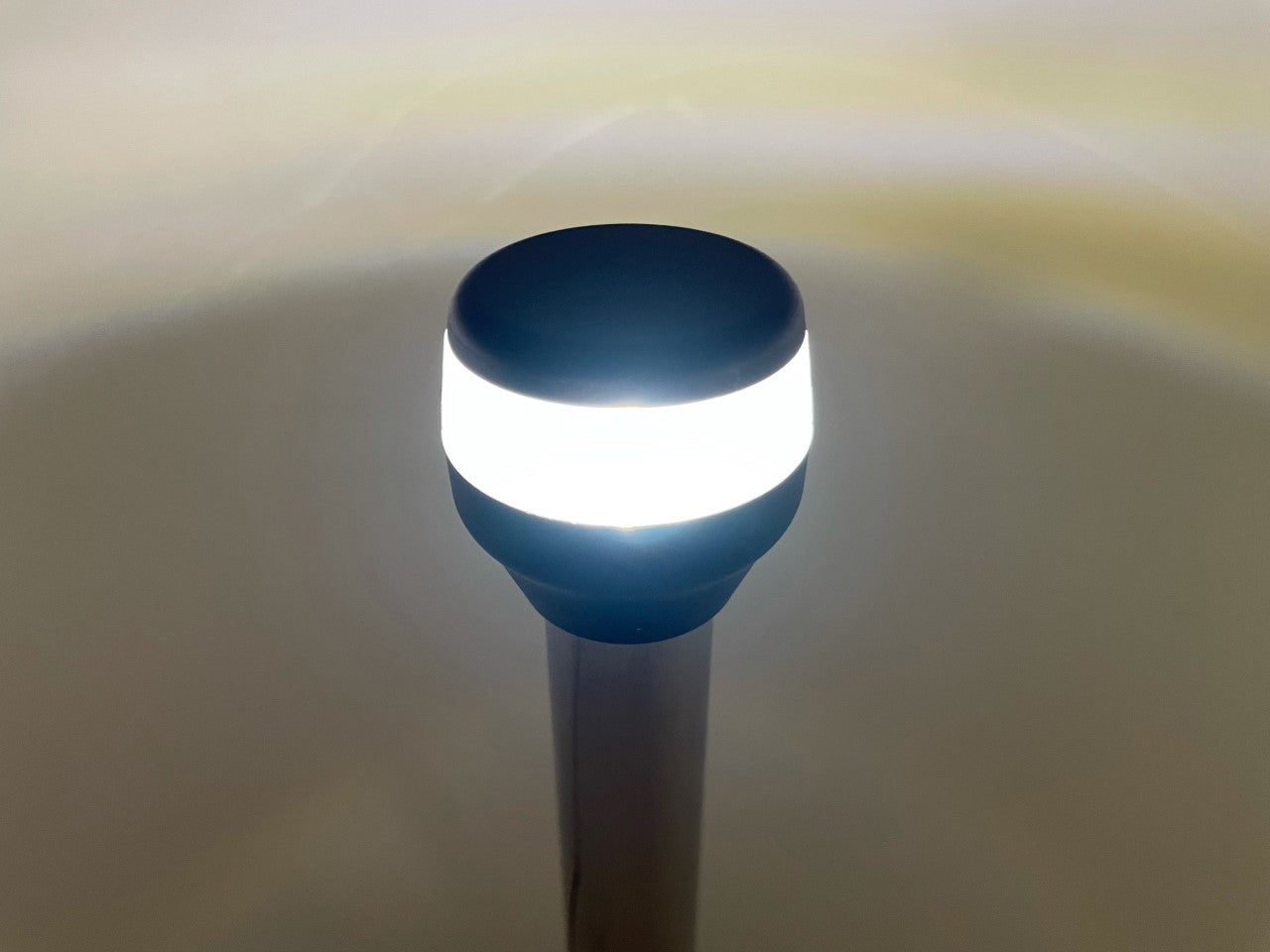 Pactrade Marine Boat LED All Round Anchor Navigation Light Black Housing Nature White LED 2NM Surface Mount 10-30VDC 120LM IP65 Durable Pole CE RoHS Certified (15 inches)