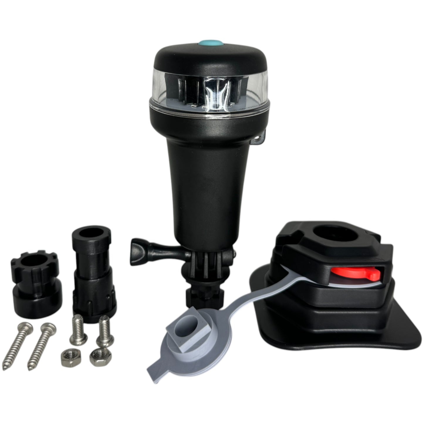 Pactrade Marine Navigation Lights for Boats LED - Red/Green Battery Powered Nav Lights for Boats - Suction Mount, Swivel Base, 3-Mode Operation - 1NM Waterproof