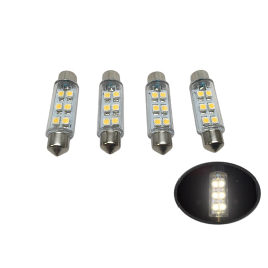 4 PCS Pactrade Marine RV Auto Boat Trailer Bus Part LED Bulb Festoon Warm White Light .5W