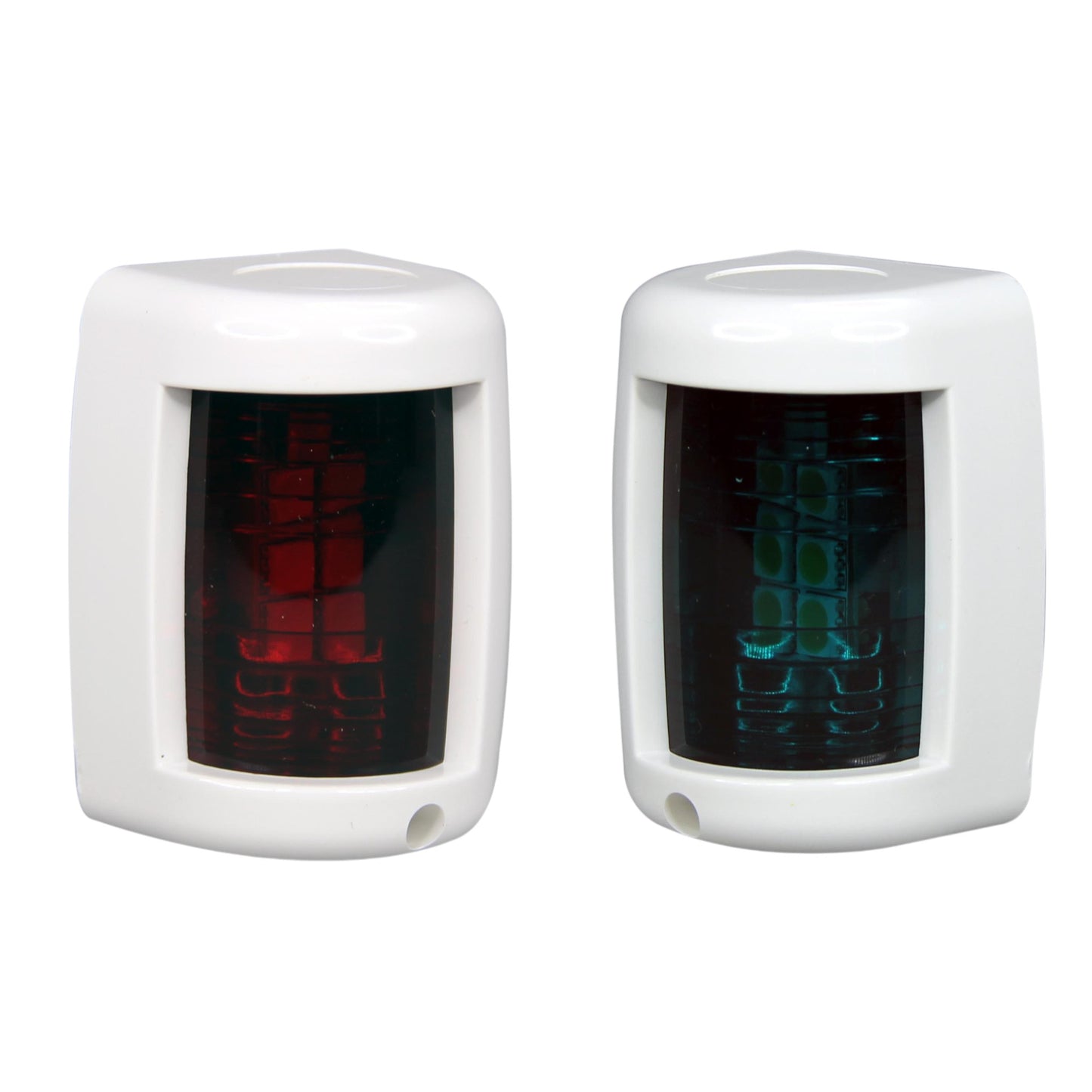 Pactrade Marine Boat Mini Green Starboard and Red Port LED Navigation Light 12V up to 1NM (White)