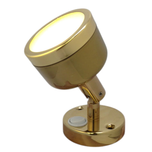 Pactrade Marine Boat LED Brass Reading Wall Light Dimmable Splashproof