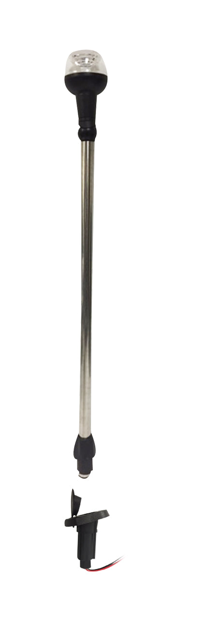 Pactrade Marine Boat 25" LED All-Around Stern Pole Light w/ Base