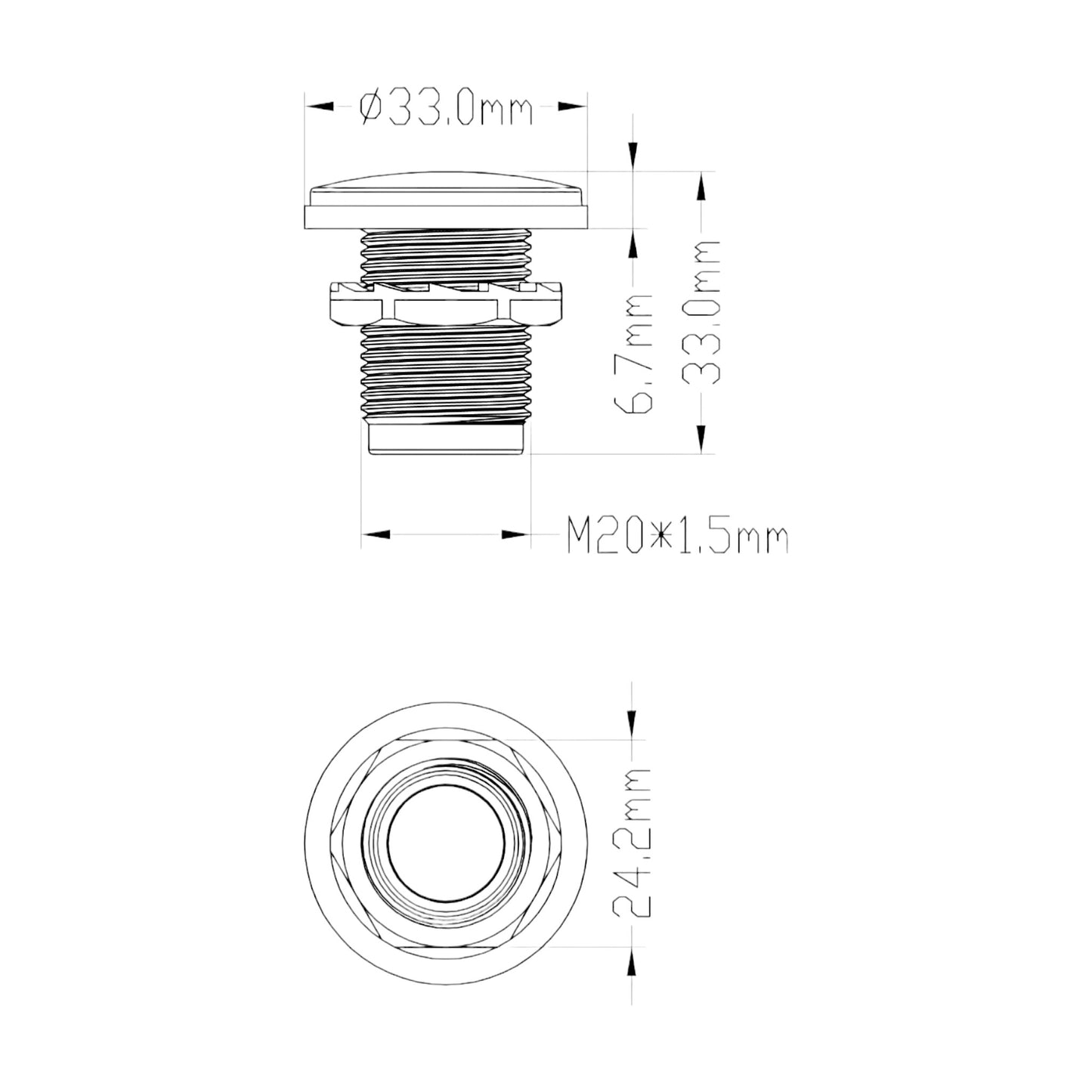 Pactrade Marine Boat LED Livewell Round Button White Courtesy Light OEM Waterproof