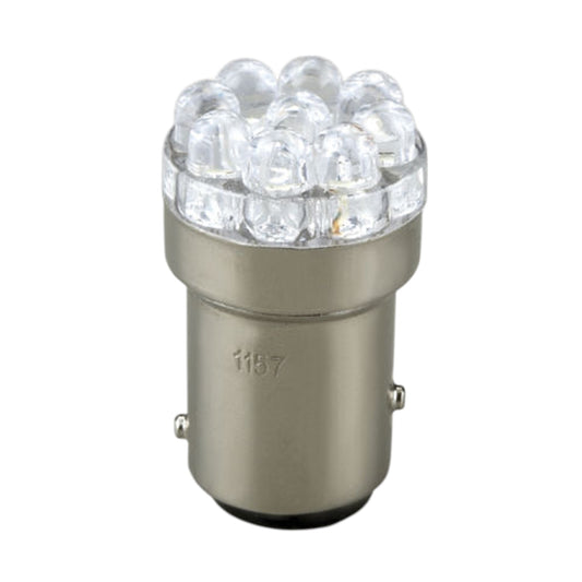 Pactrade Marine Accessory Non-Parallel White LED Bulb B15D Type Double Contact Non-Parallel Pins 41 Lumens On Just 1Watt