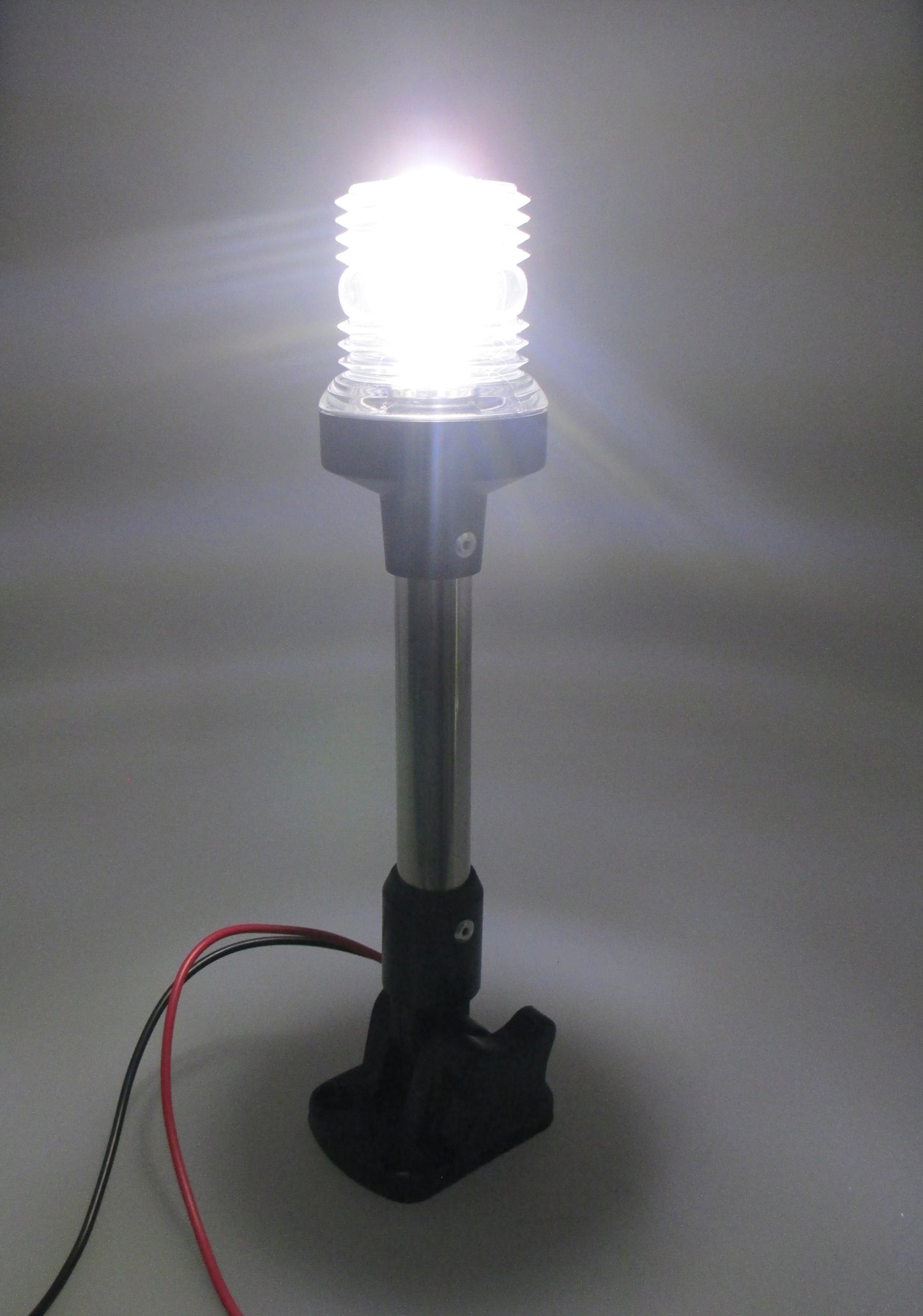 Pactrade Marine Boat Pontoon LED All Round Anchor Navigation Light SS Pole 12-24V Fold Down 9-1/2'' H USCG 2NM A16 Certified