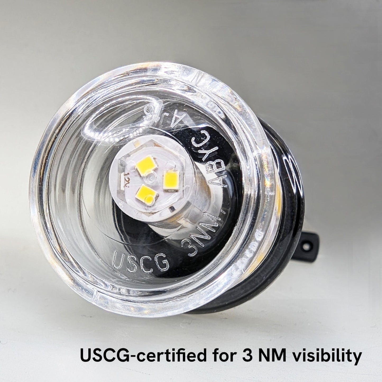 Pactrade Marine Navigation Lights for Boats LED - 24-Inch White LED Stern Light/LED Anchor Light with Removable Angled Base and American Flag 12x18 Inches (250 LM, 3 NM) | Boat Navigation Lights