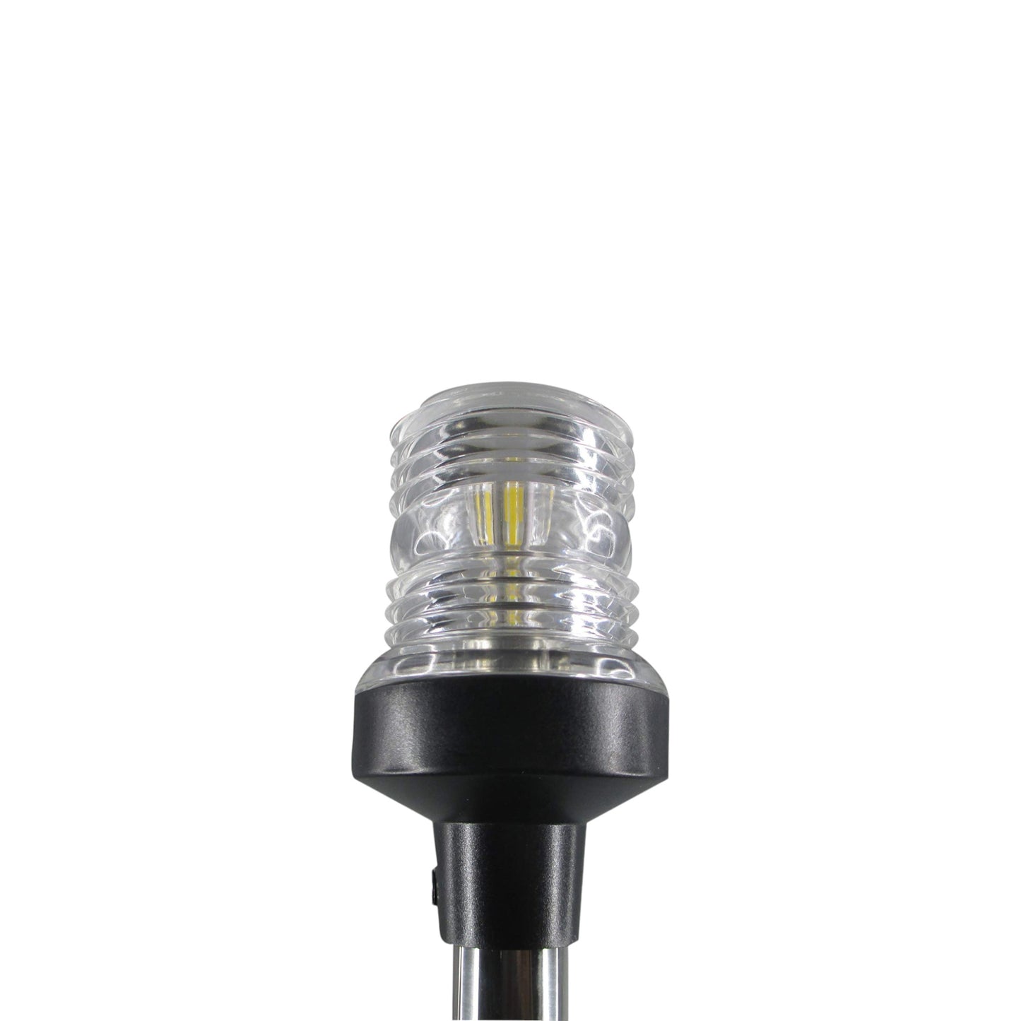 Pactrade Marine Navigation Lights for Boats LED - 24-Inch White LED Stern Light/LED Anchor Light with Removable Angled Base and American Flag 12x18 Inches (250 LM, 3 NM) | Boat Navigation Lights
