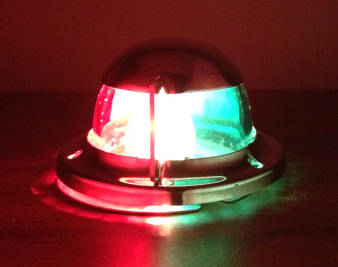 Pactrade Marine Boat Navigation Bow Light Festoon Stainless Steel Red and Green