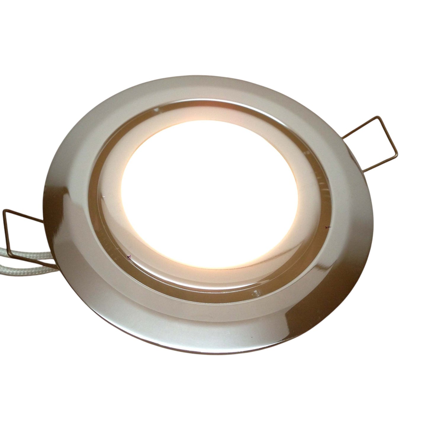 Pactrade Marine Boat Swivel Ceiling Light Flush Mount Chrome Plated Brass 3.75" Diam.