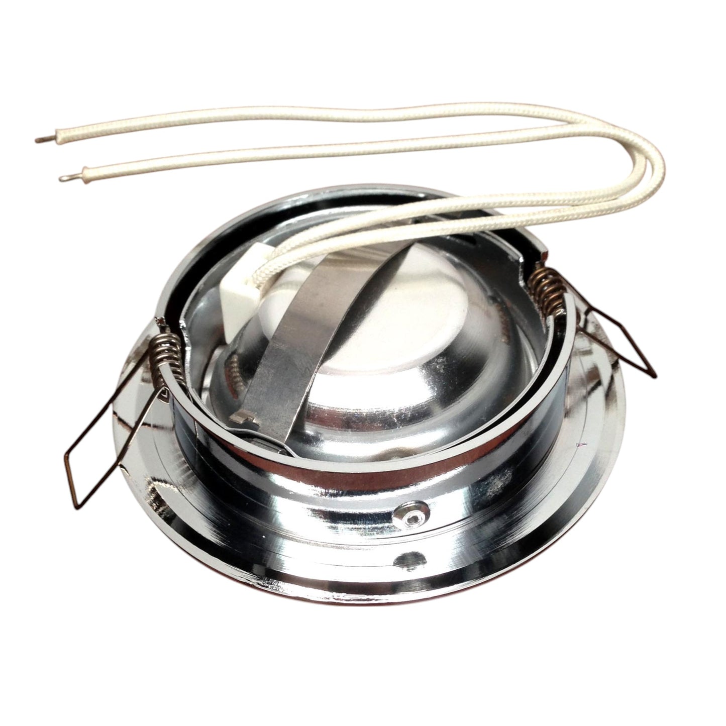 Pactrade Marine Boat Swivel Ceiling Light Flush Mount Chrome Plated Brass 3.75" Diam.