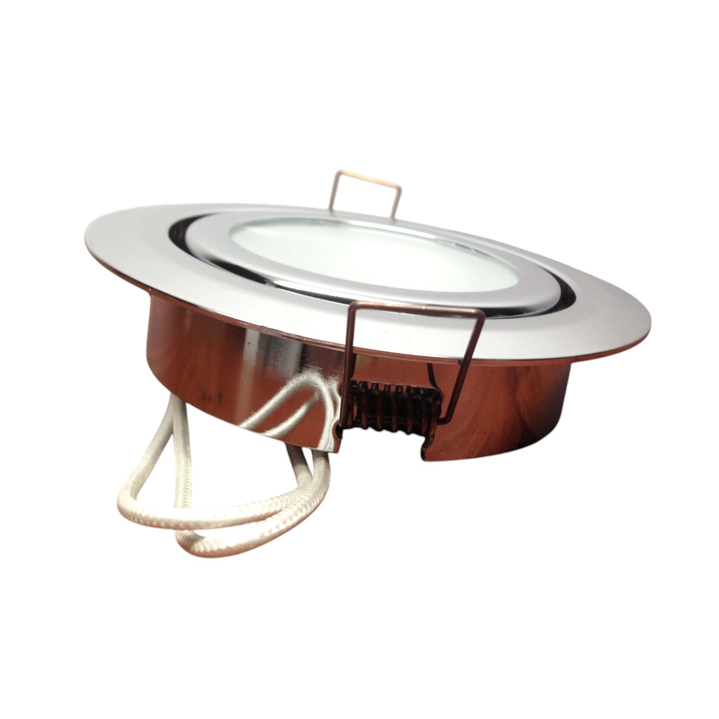 Pactrade Marine Boat Swivel Ceiling Light Flush Mount Chrome Plated Brass 3.75" Diam.