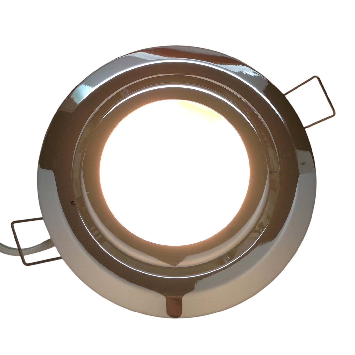 Pactrade Marine Boat Swivel Ceiling Light Flush Mount Chrome Plated Brass 3.75" Diam.