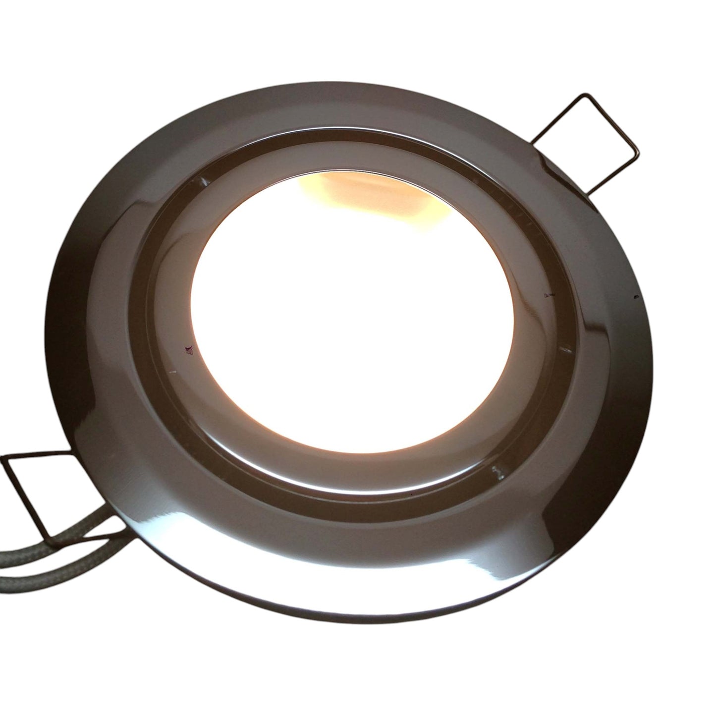 Pactrade Marine Boat Swivel Ceiling Light Flush Mount Chrome Plated Brass 3.75" Diam.