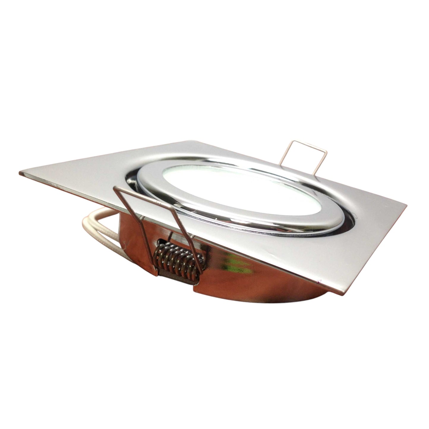 Pactrade Marine Boat Square LED Swivel Ceiling Light Flush Mount Chrome Plated Brass