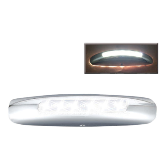 Pactrade Marine Boat LED Cool White Courtesy Light With Chrome Plated Bezel