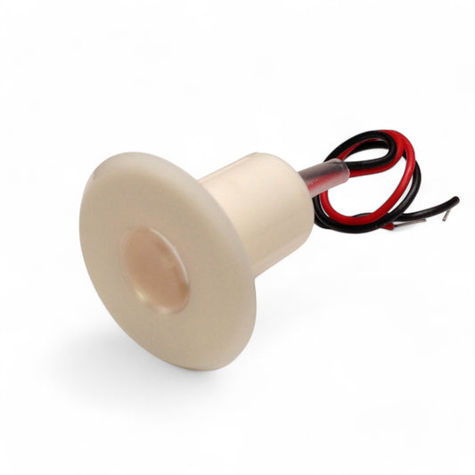 Pactrade Marine Boat LED Mini Round Courtesy Light In Plastic White Housing Flush Mount