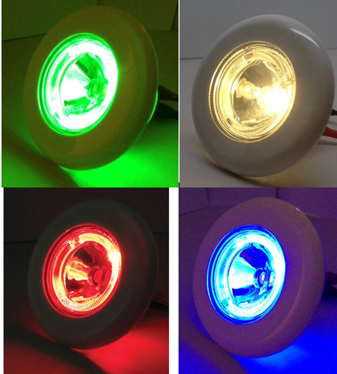Pactrade Marine Boat LED Multi Light Plastic High Power White 1W