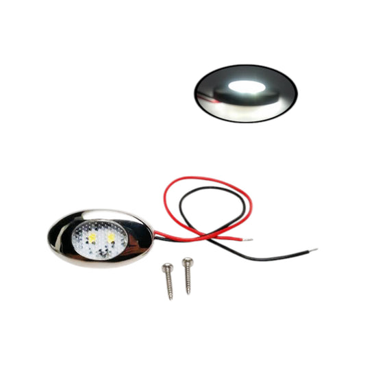 Pactrade Marine Boat RV Car Truck White LED Accent Light 12 VDC S.S.Trim Ring
