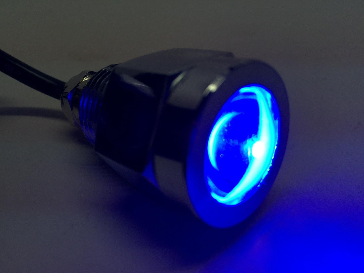 Pactrade Marine Boat Drain Plug 3W Blue LED Light Waterproof Chrome Brass 10-30VDC