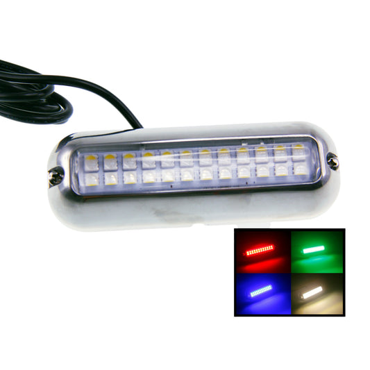 Pactrade Marine Pontoon Boat Red/Green/Blue/White LED Underwater Light S.S.316