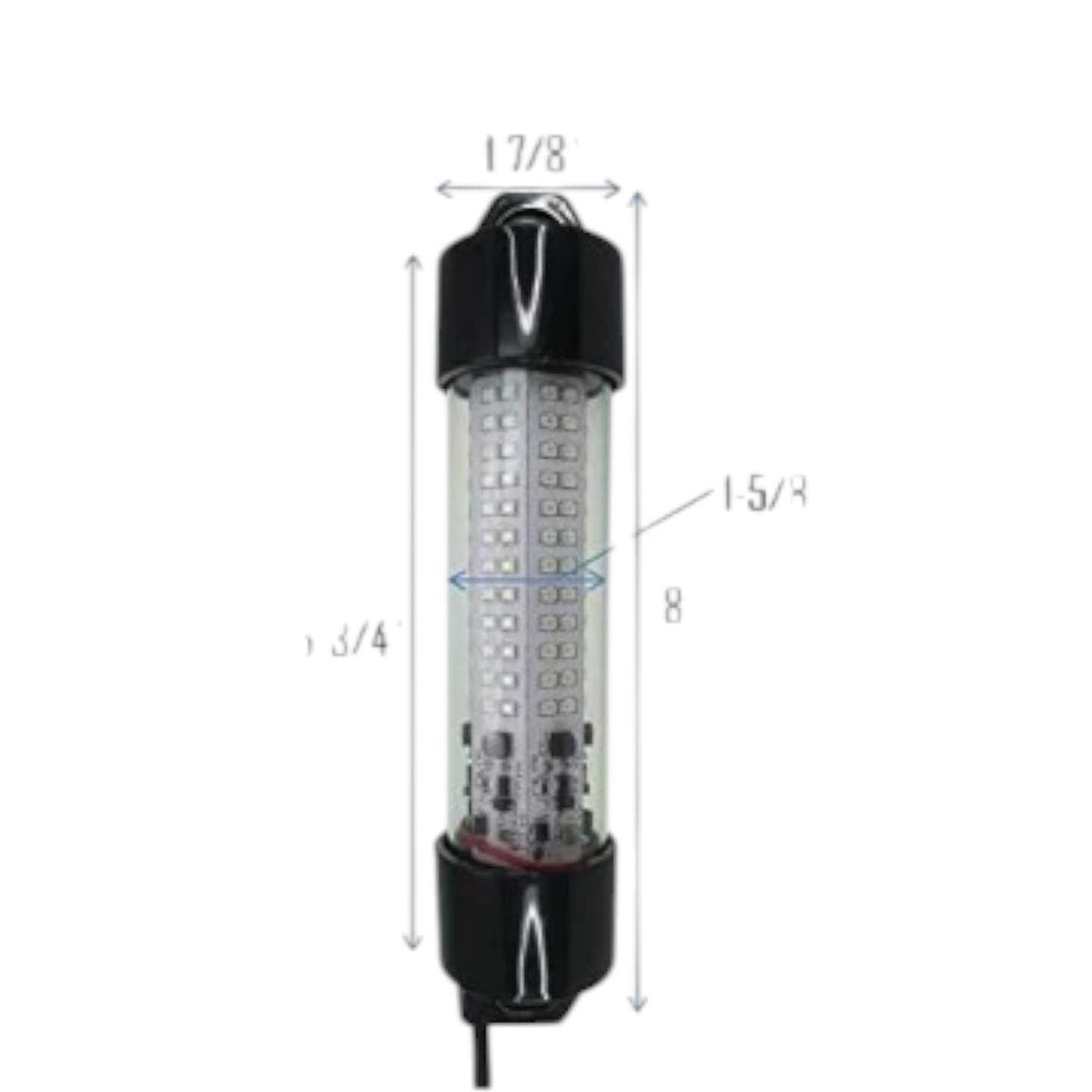 Pactrade Marine Boat LED White Underwater Submersible Night Fishing Light 8" IP68
