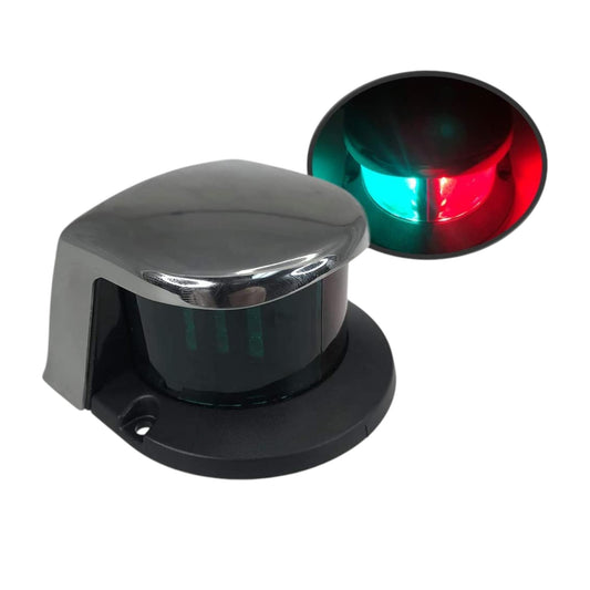 Pactrade Marine LED Navigation Red Green SS304 Housing Bi-Color Bow Light 2NM