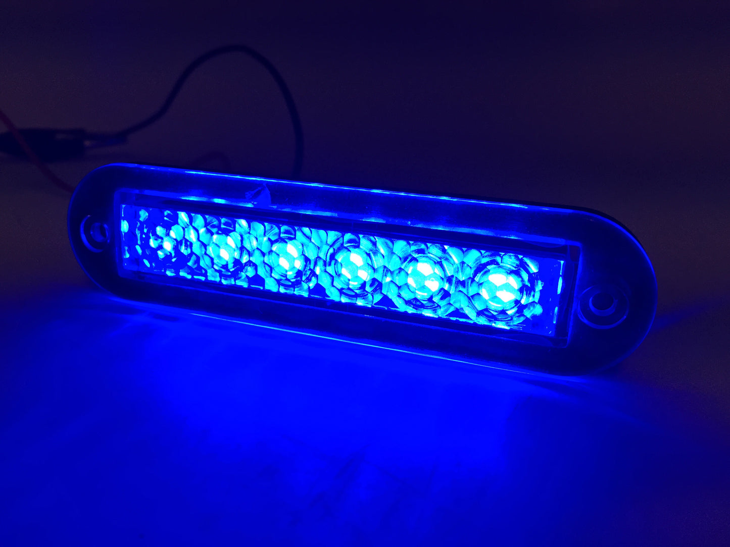Pactrade Marine Boat Blue LED Strip Light 14LM Flush Mount 12V 1.2W IP67 4500K 3.9"X0.9"