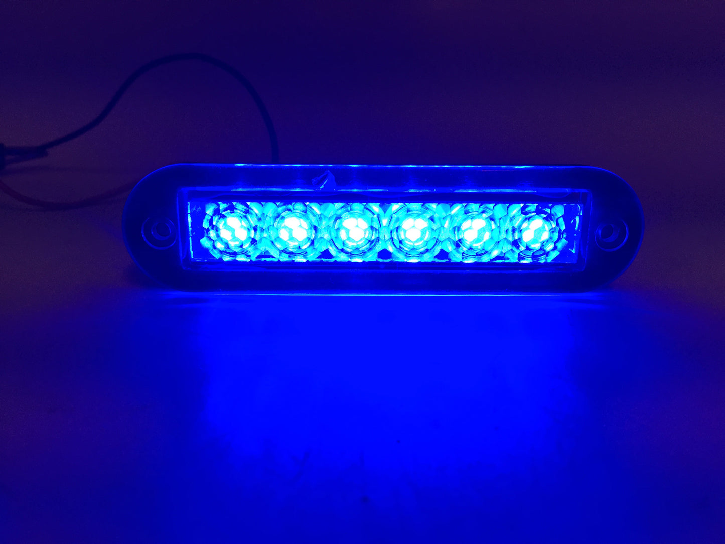 Pactrade Marine Boat Blue LED Strip Light 14LM Flush Mount 12V 1.2W IP67 4500K 3.9"X0.9"