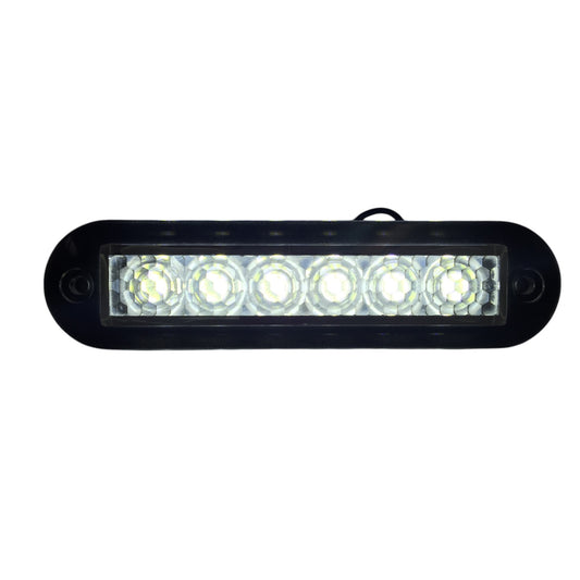 Pactrade Marine Boat White LED Strip Light 73LM Flush Mount 12V 1.2W IP67 4500K 3.9"X0.9"