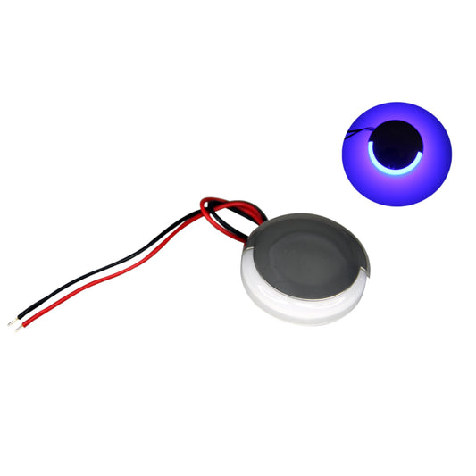 Pactrade Marine Boat Pontoon RV Round Surface Mount LED Stainless Steel Courtesy Light 180° 10-30v (Blue)
