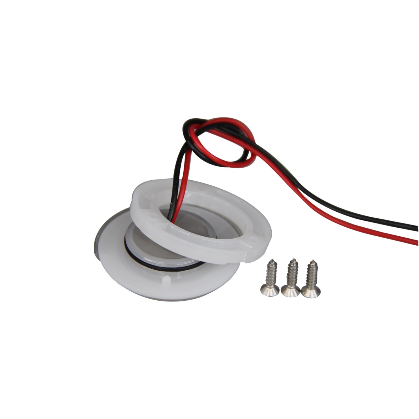 Pactrade Marine Boat Pontoon RV Round Surface Mount LED Stainless Steel Courtesy Light 180° 10-30v (Blue)
