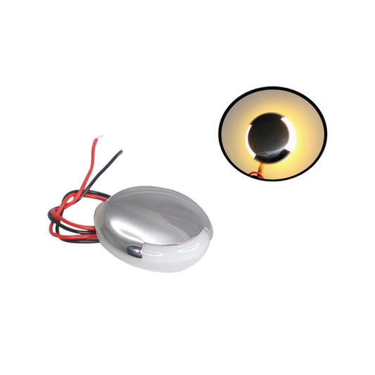 Pactrade Marine Boat Pontoon RV Round Surface Mount LED S.S Courtesy White 90 degree upward and Downward 10-30V ...