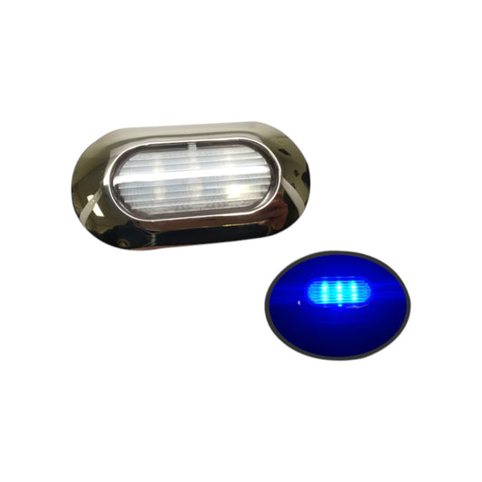 Pactrade Marine Boat Blue LED Strip Light 73LM Surface Mount 12V 1.2W IP67 4500k 4.2X0.8