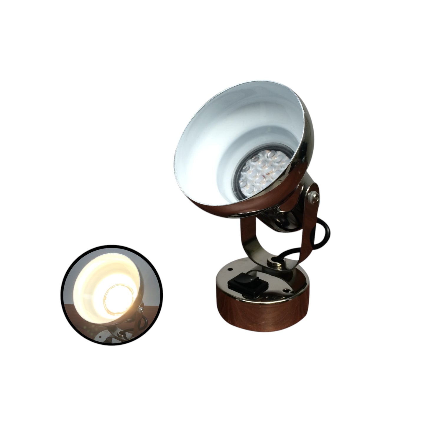 Pactrade Marine Boat Stainless Steel SS304 Reading Light 3.1W Daylight White On 12V 102LM