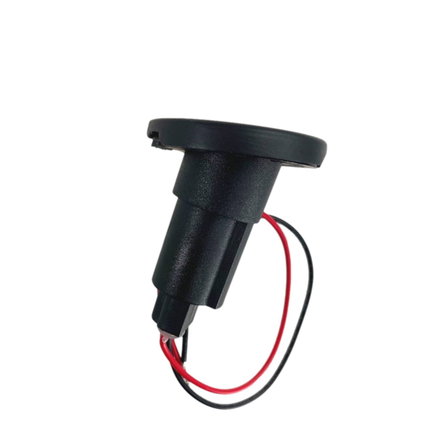 Pactrade Marine Boat 2-Prong Nylon Navigation Stern Light Pole Base Black Cover Socket Plug-in 3/4" Pole Flag Pole (Round - 15 Degrees)