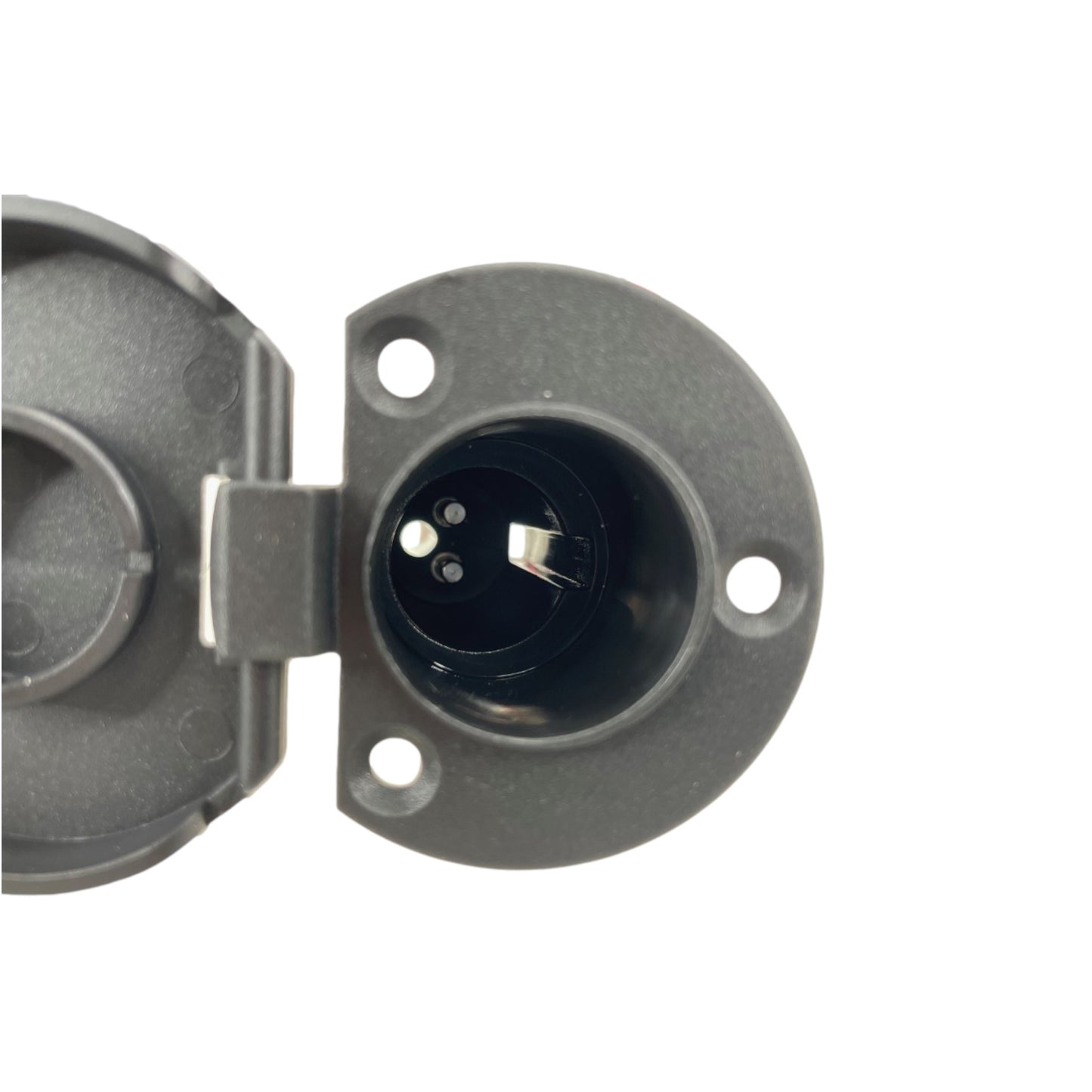Pactrade Marine Boat 2-Prong Nylon Navigation Stern Light Pole Base Black Cover Socket Plug-in 3/4" Pole Flag Pole (Round - 15 Degrees)
