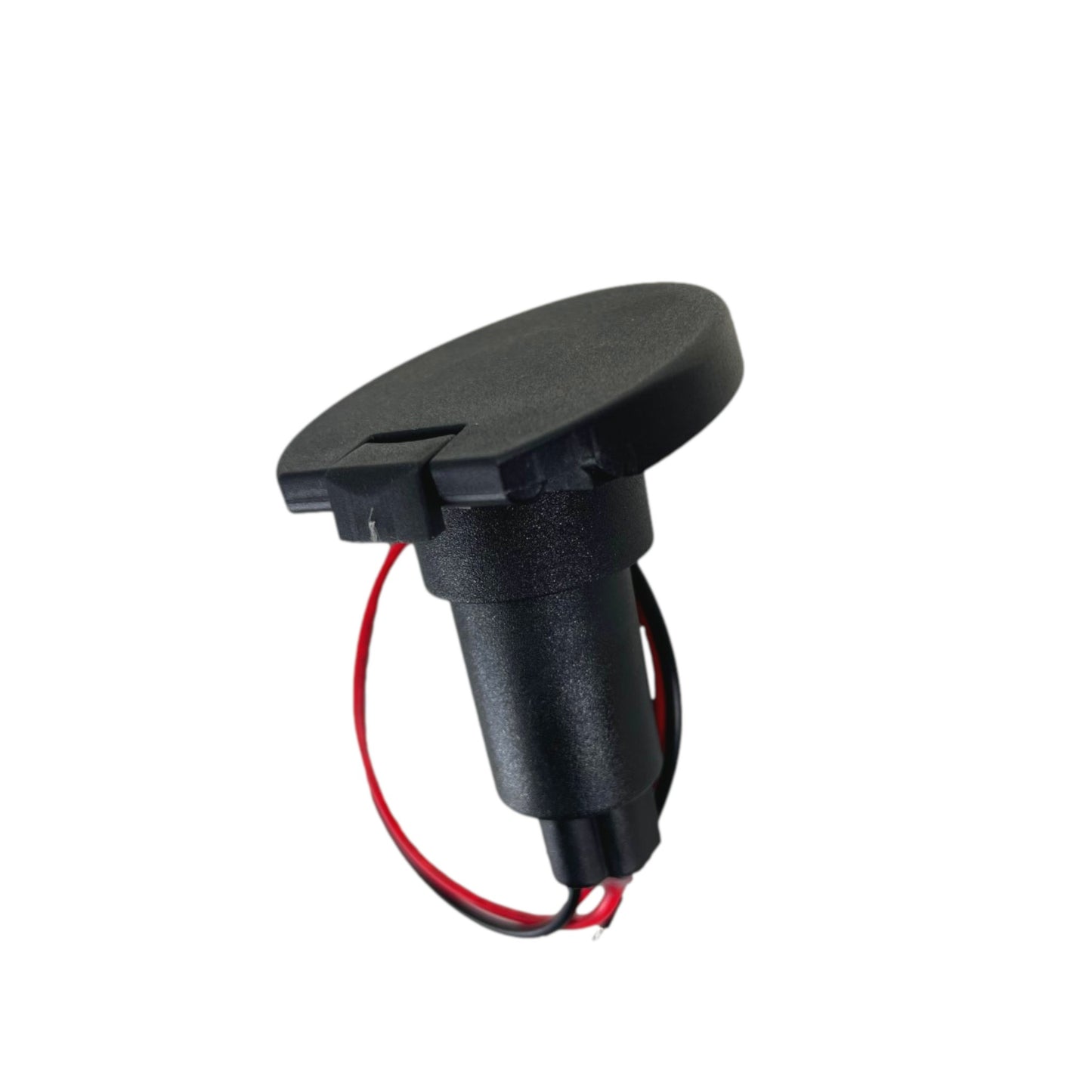 Pactrade Marine Boat 2-Prong Nylon Navigation Stern Light Pole Base Black Cover Socket Plug-in 3/4" Pole Flag Pole (Round - 15 Degrees)