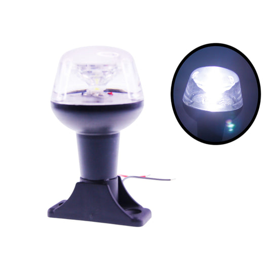 Pactrade Marine 4 1/4'' All-Round White LED Stern Anchor Light S.S. Pole 36LM