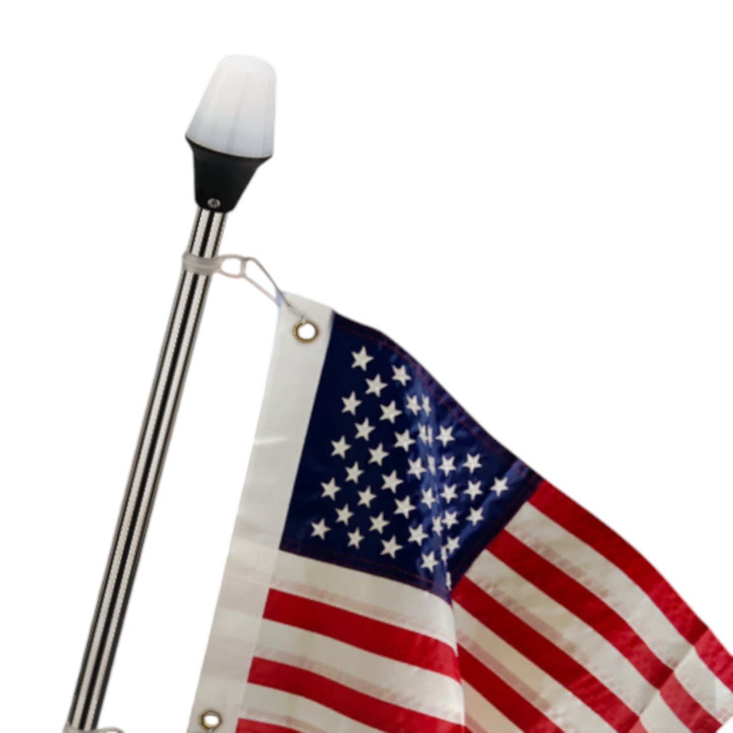 Pactrade Marine Navigation Lights for Boats LED - 24-Inch White LED Folding Stern Lights for Boats with American Flag 12x18 Inches (193 LM, 2 NM) | Boat Navigation Lights, American Flags for Boats