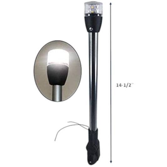 Pactrade Marine Adjustable Pontoon Boat LED 14.5"H All-Round Anchor Light White