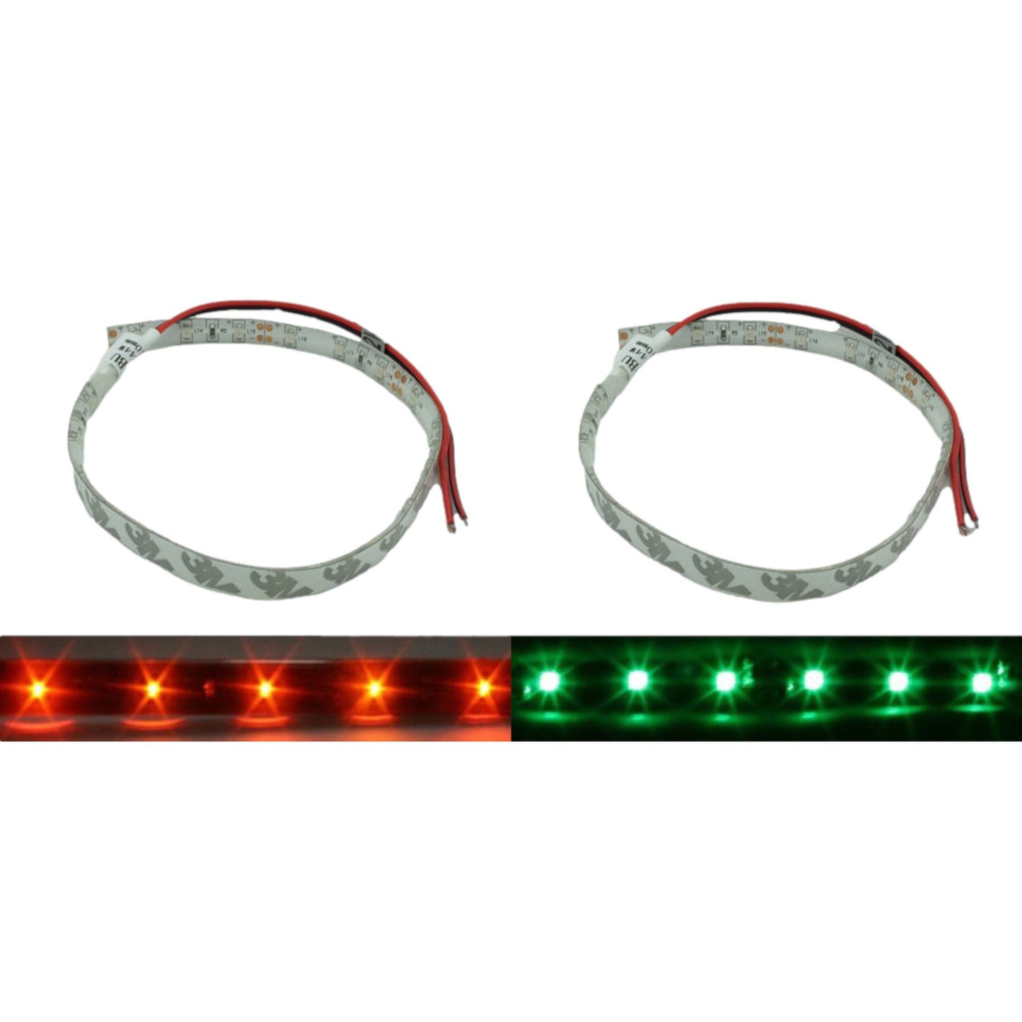 Pactrade Marine Boat 12V DC Red Green LED Light Strip For Kayaks, Canoes, Small Boats Navigation