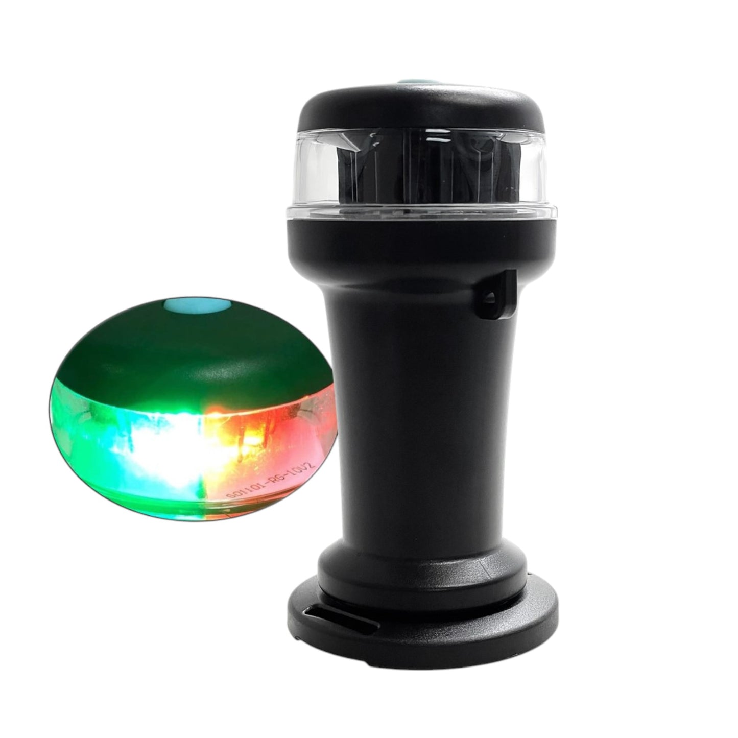 Pactrade Marine Black Housing Button Navigation Light Various Modes Magnetic Base Surface Mount LED 3 AA Battery Operated IP:67 CE RoHS Certified (Red and Green)
