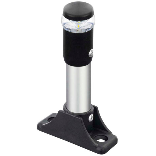Pactrade Marine Navigation Lights for Boats LED - 4.5 Inch White All-Round Stern Light (Fixed Base, Surface Mount) for Night Boating - 52 LM Pontoon, Kayak, Jon Boat Accessories (DC10-30V)