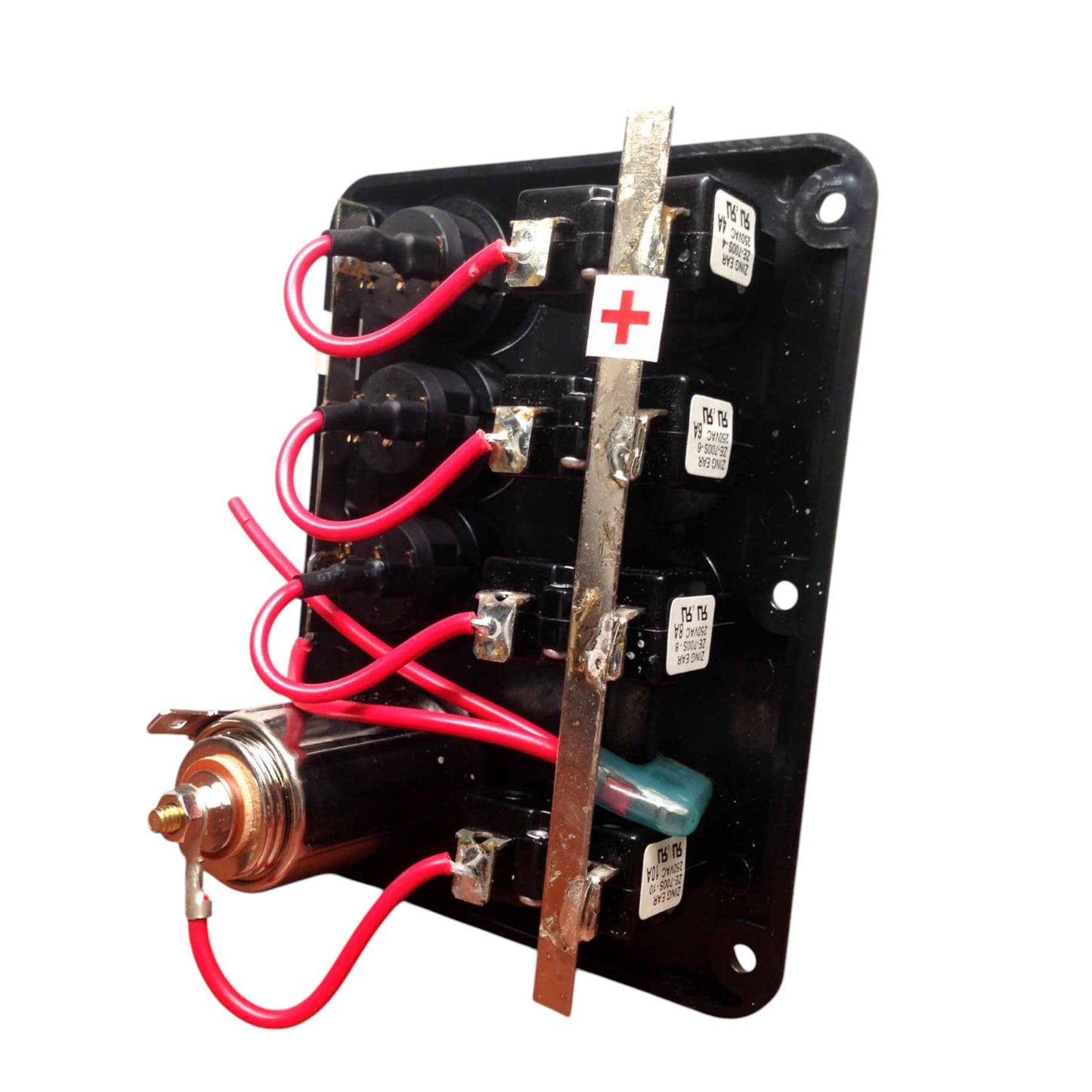 Pactrade Marine Boat Splashproof 3 Gang Switch Panel with Socket LED Iindicator