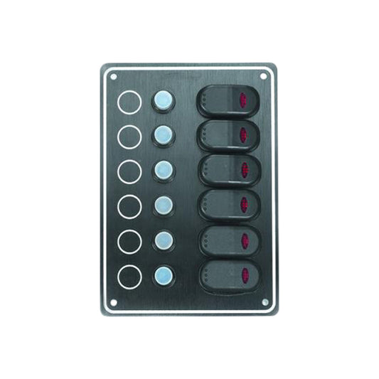 Pactrade Marine Boat 6 Gang Splash Proof Switch Panel with LED ODM