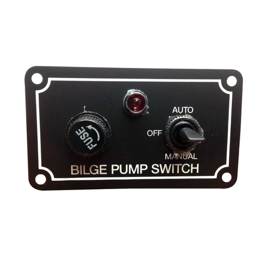 Pactrade Marine Boat Bilge Pump Switch Aluminum Plate 3 Way Auto Off Manual Spring Return